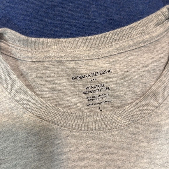 Banana Republic Blue and Gray Short Sleeve Tees - Picture 3 of 4